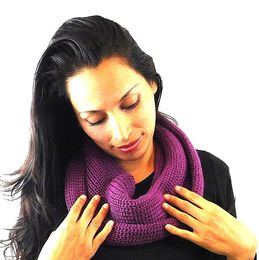 Infinity Alpaca Scarf - Purple
