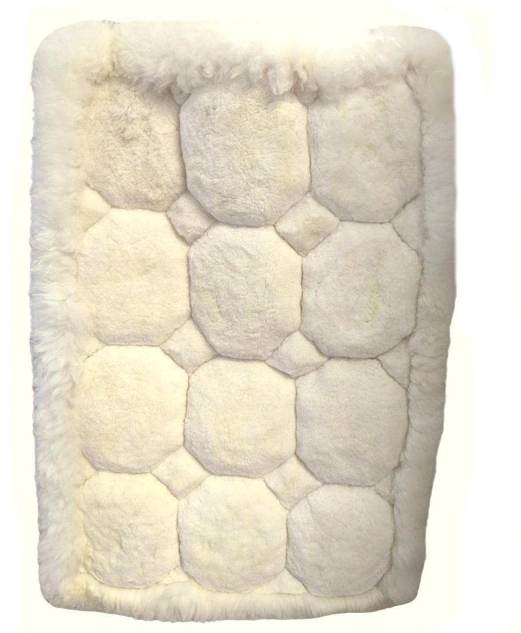 white alpaca rug