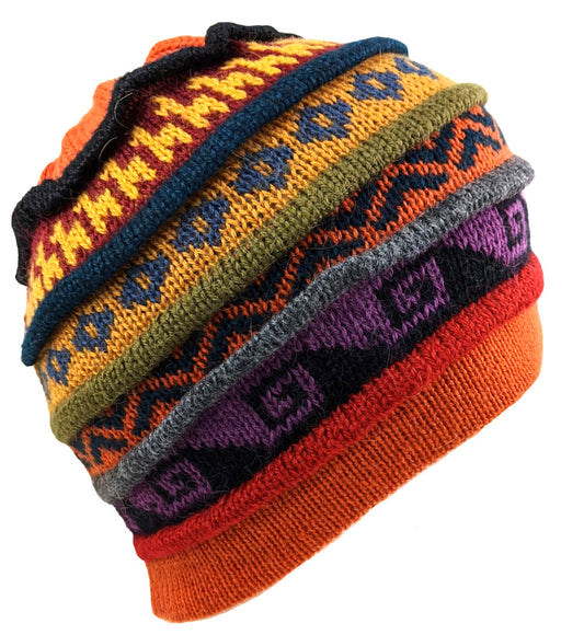 Orange Multi color hat