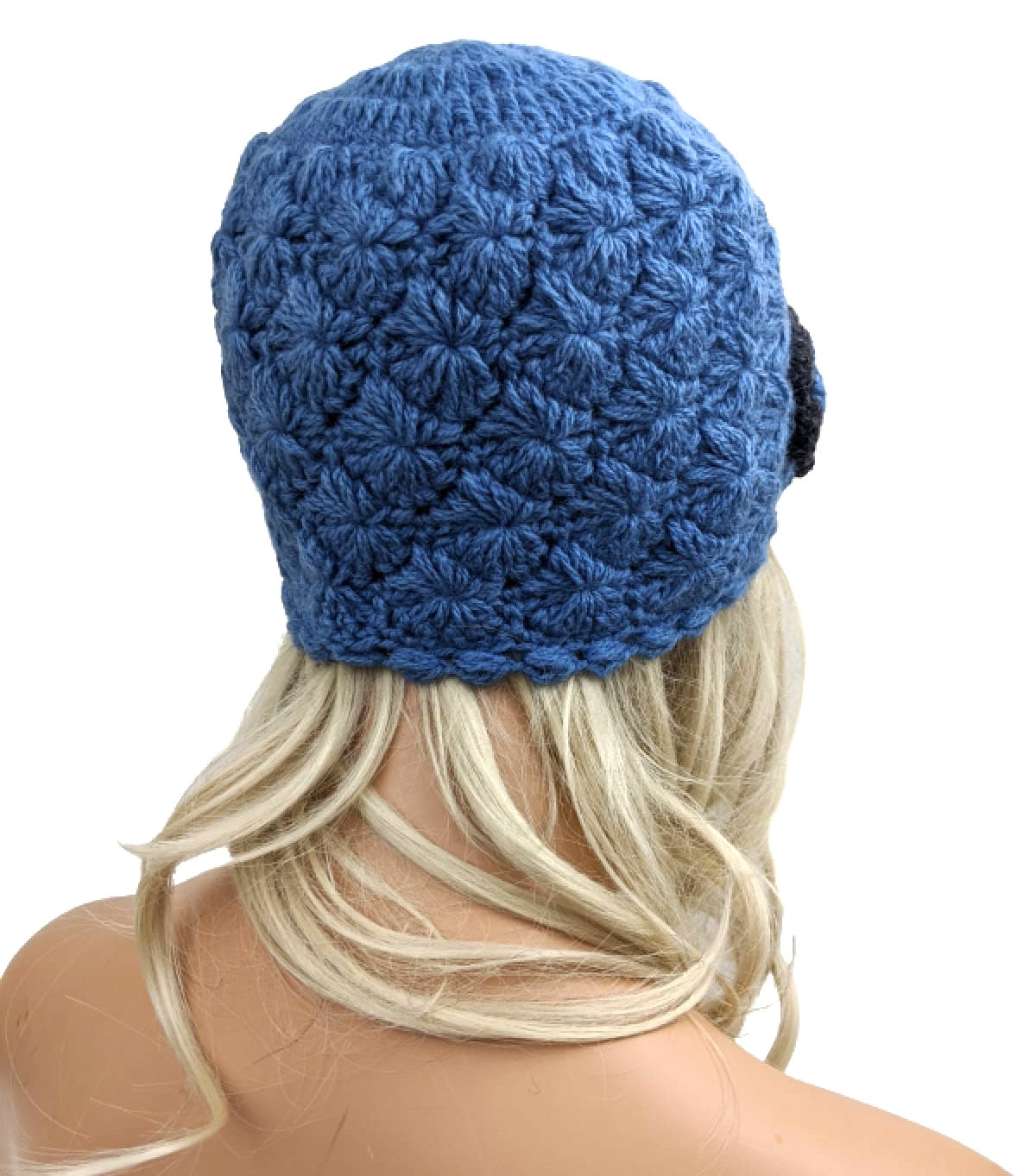 Alpaca Crochet Handmade Hat Teal Blue Color