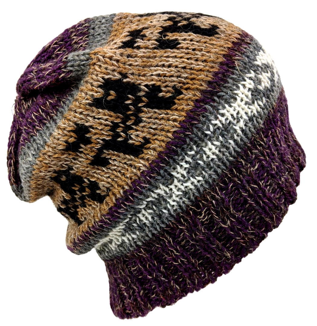 purple beanie hat