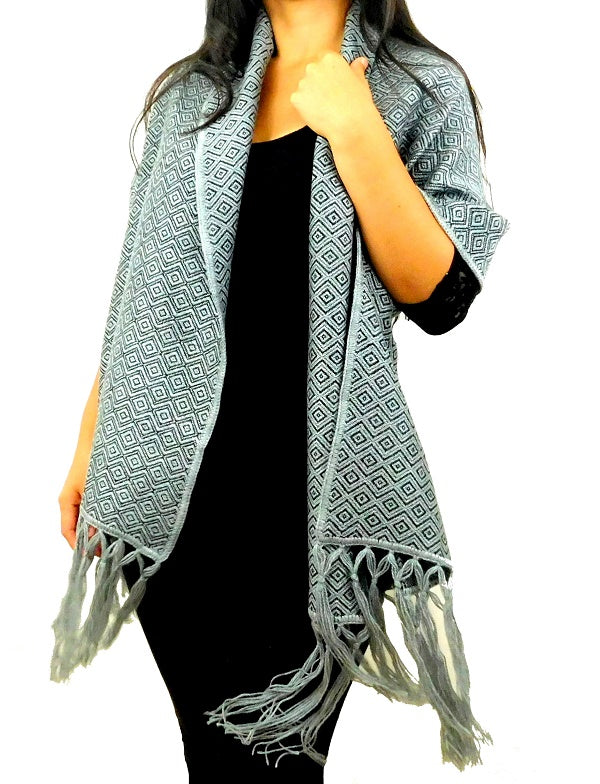 Alpaca Gray Shawl Wrap