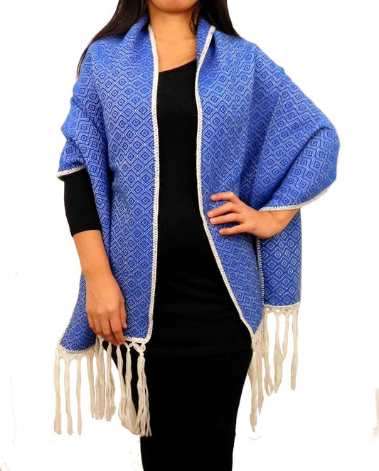 blue shawl