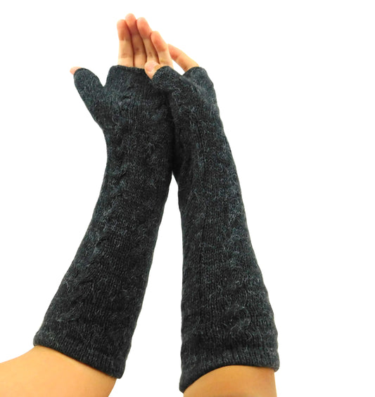 Alpaca Gloves -  Charcoal Color