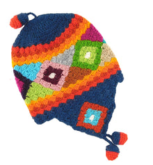 alpaca kids beanie blue multi 