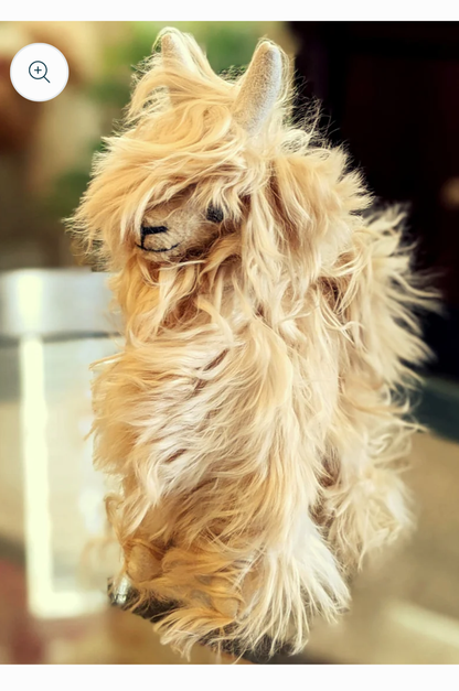 Alpaca Llama Stuffed Animal - Natural Fur