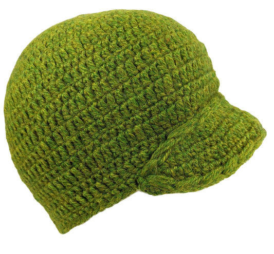 green alpaca hat